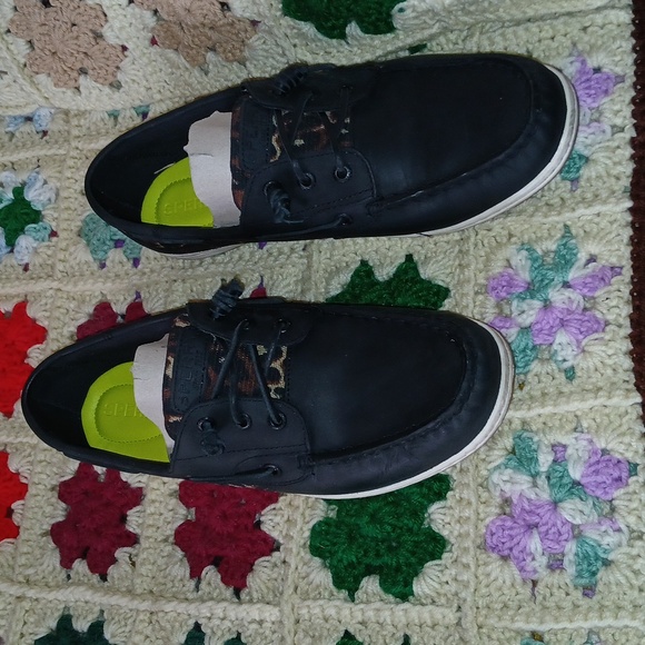 Sperry Songfish Leather Animal Black - Picture 2 of 9